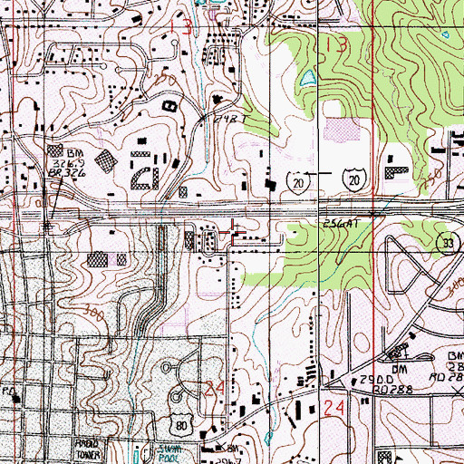 Topographic Map of Church of the Nazarene, LA