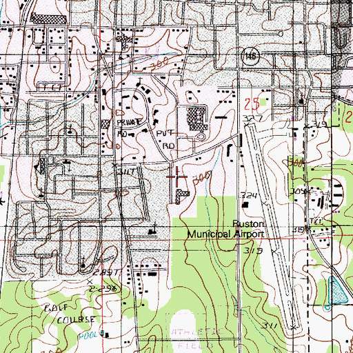 Topographic Map of Faith United Methodist Church, LA