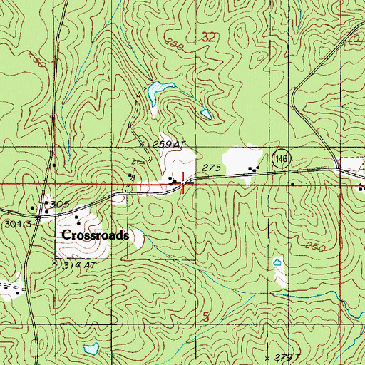 Topographic Map of Feasterville (historical), LA