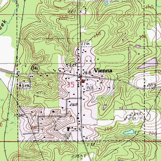 Topographic Map of First Baptist Church, LA