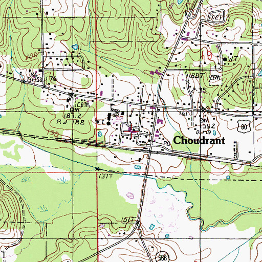 Topographic Map of First Baptist Church, LA