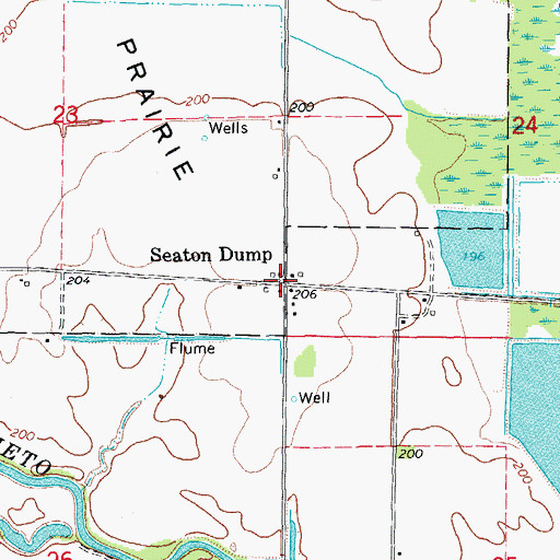 Topographic Map of Seaton Dump, AR