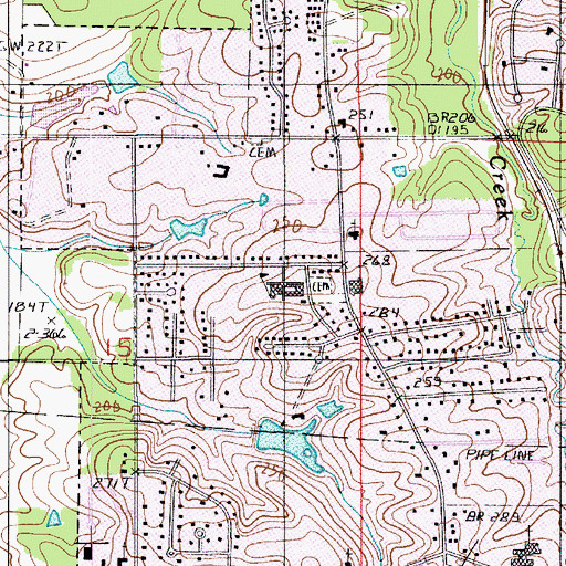 Topographic Map of GLEN VIEW ELEMENTARY SCHOOL, LA