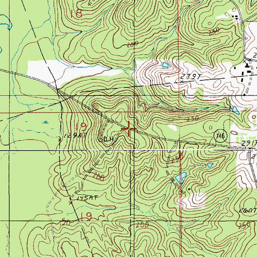 Topographic Map of Greensboro (historical), LA