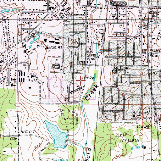 Topographic Map of Lincoln Parish Career Academy School, LA
