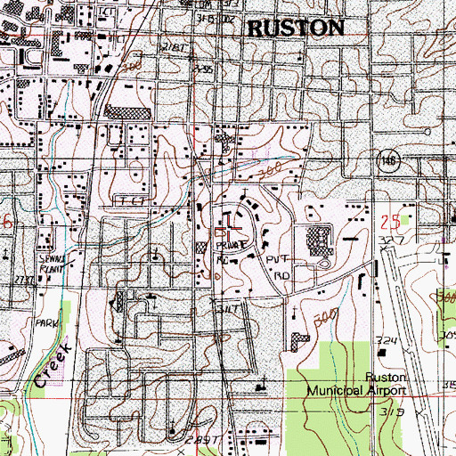 Topographic Map of Louisiana Methodist Childrens Home, LA