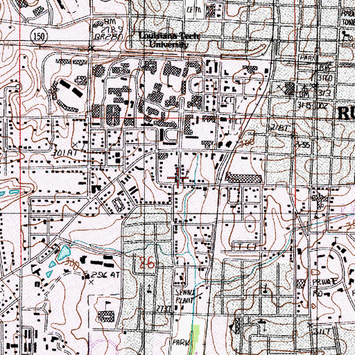 Topographic Map of Mays Chapel Christian Methodist Episcopal Church, LA