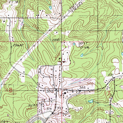 Topographic Map of Mount Olive Baptist Church, LA