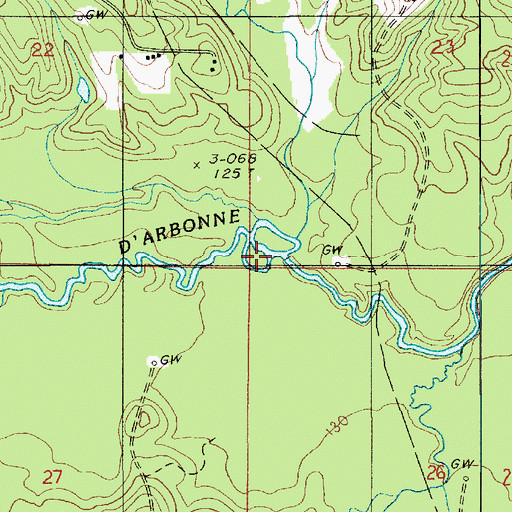 Topographic Map of Petty Lake Bend, LA