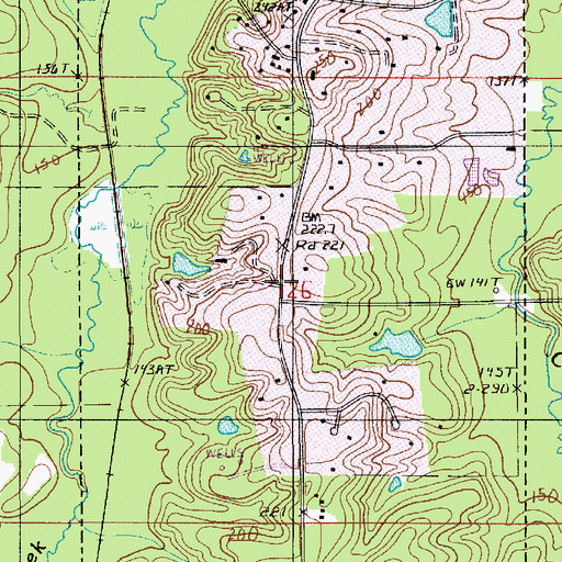 Topographic Map of Ruston Gas Field, LA