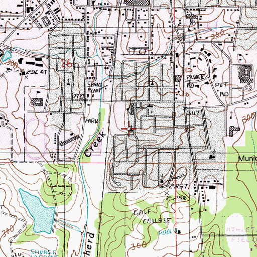 Topographic Map of Saint Mary Baptist Church, LA