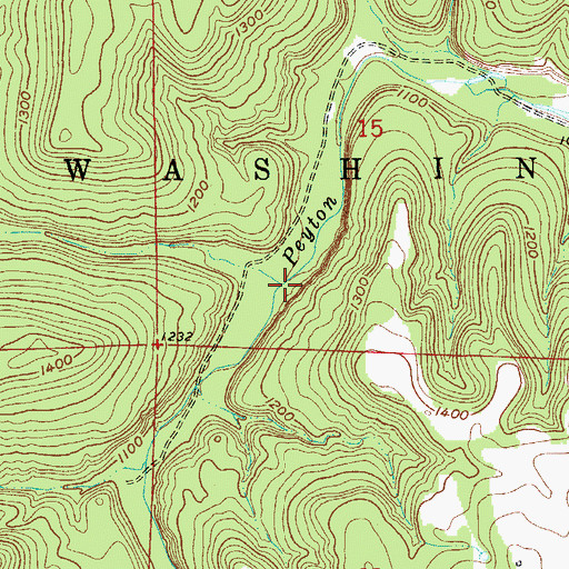 Topographic Map of Section Hollow, AR