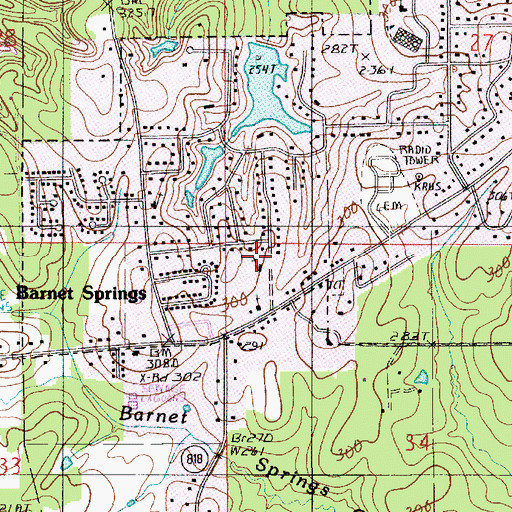 Topographic Map of University Baptist Church, LA