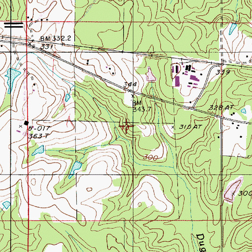 Topographic Map of West Simsboro Gas Field, LA