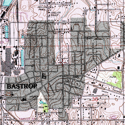 Topographic Map of Central Missionary Baptist Church, LA
