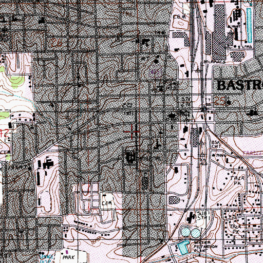 Topographic Map of Christ Episcopal Church, LA