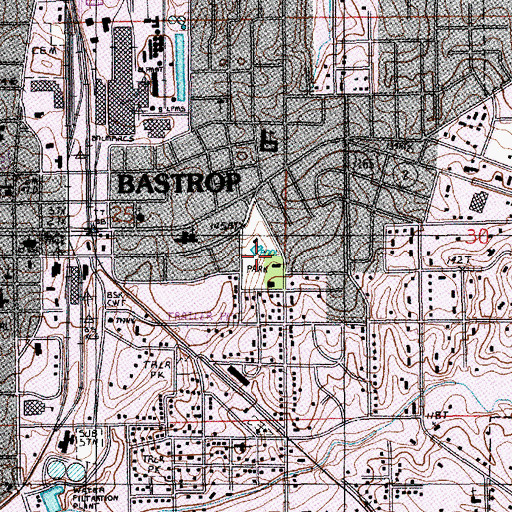 Topographic Map of East Madison Park, LA