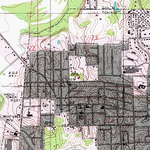 Topographic Map of Forrest Park, LA