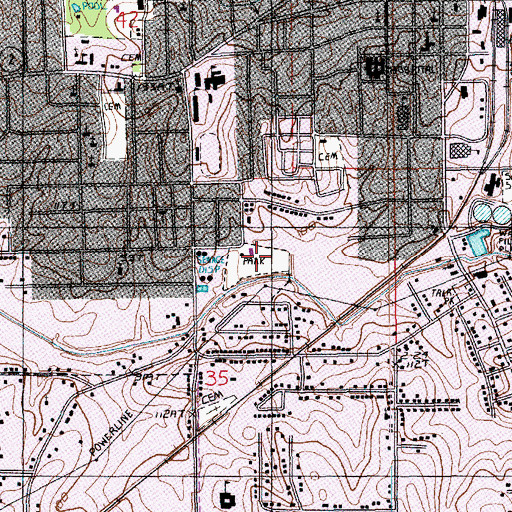 Topographic Map of G P Griffin Park, LA
