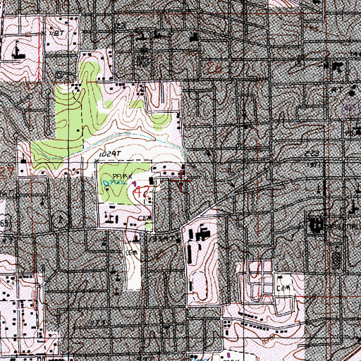 Topographic Map of Ivory Chapel Baptist Church, LA