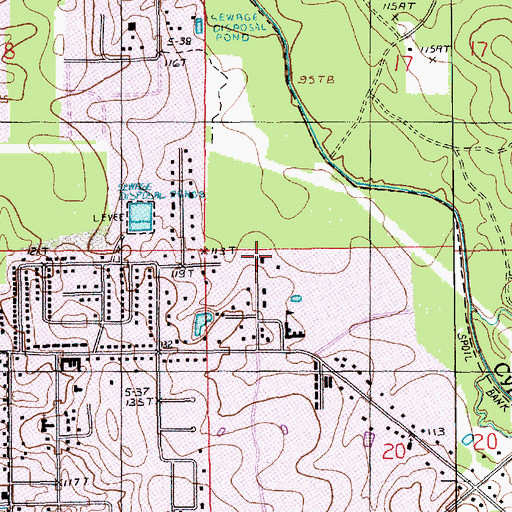 Topographic Map of Lucy Hudson Training Center, LA