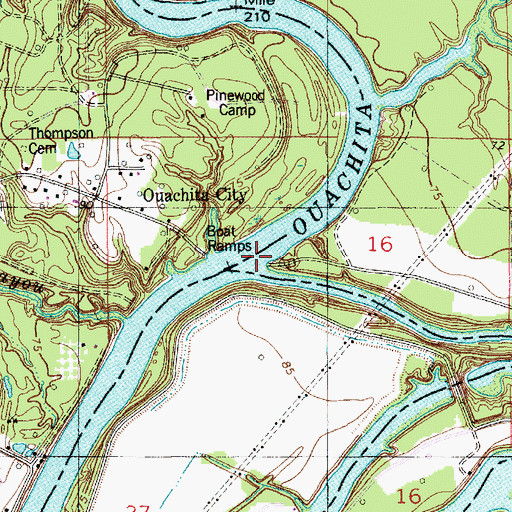 Topographic Map of Morehouse Point, LA