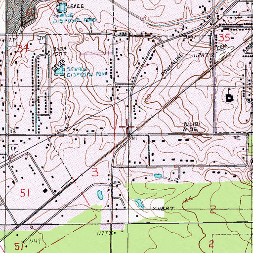 Topographic Map of New Jerusalem Baptist Church, LA