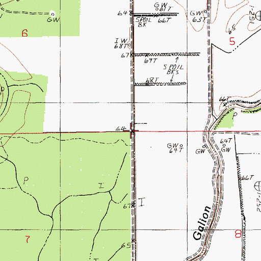 Topographic Map of North Crew Lake Gas Field, LA
