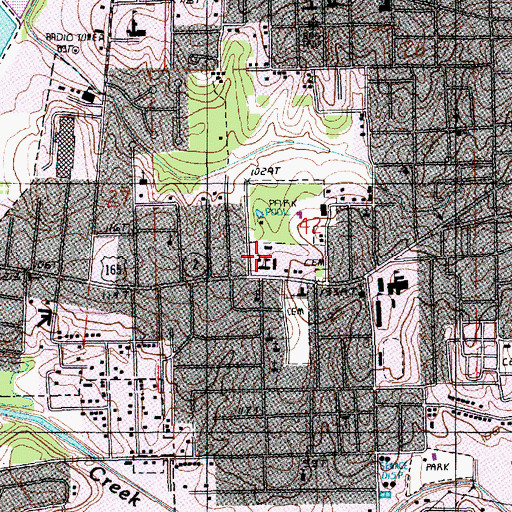 Topographic Map of Our Lady Help of Christians Catholic Church, LA
