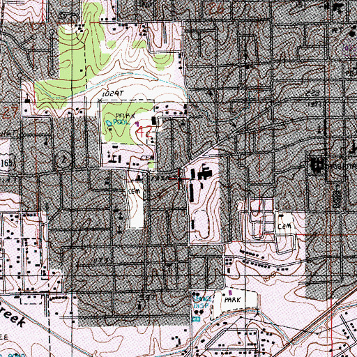Topographic Map of Saint Marys Christian Methodist Episcopal Church, LA