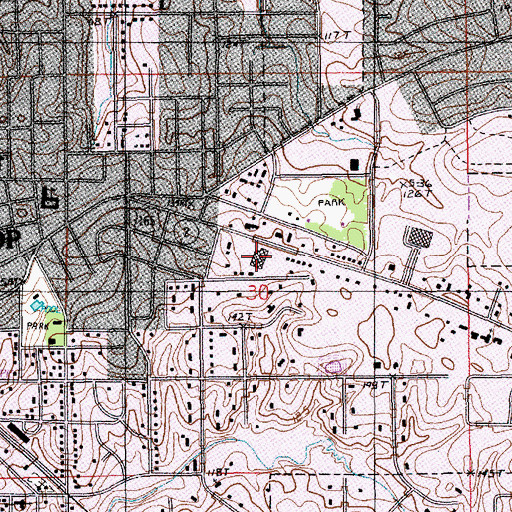 Topographic Map of Snyder Memorial Museum, LA