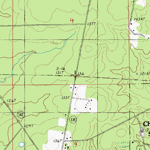 Topographic Map of Tipton (historical), LA
