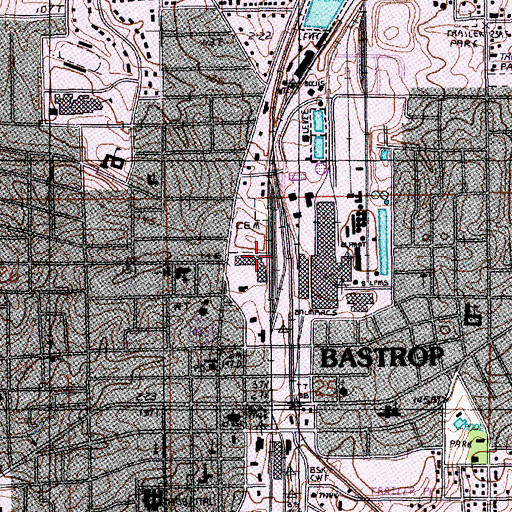 Topographic Map of Washington Square Shopping Center, LA