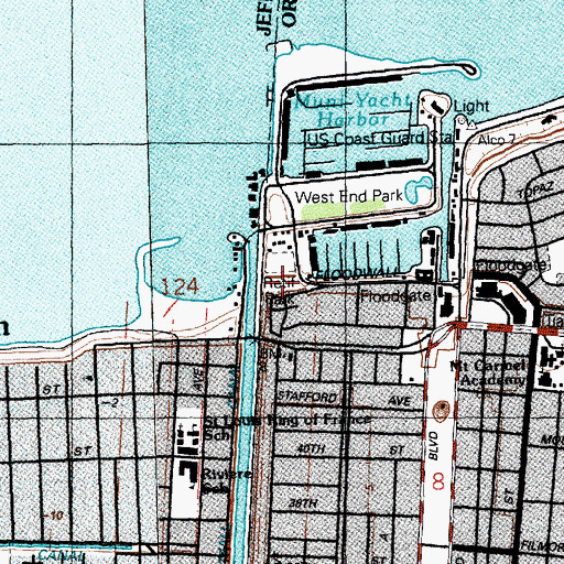 Topographic Map of Retif Park, LA