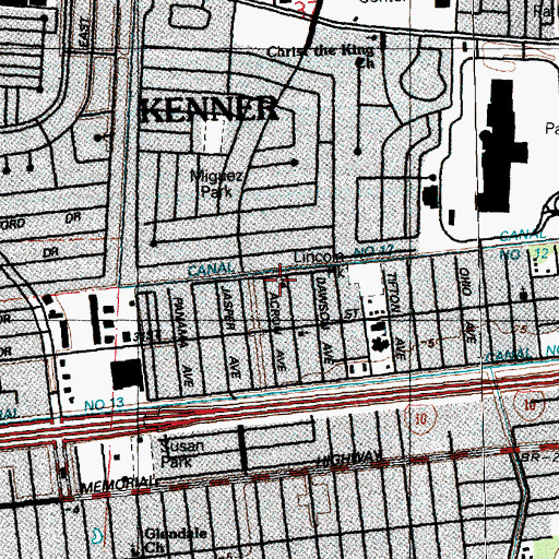 Topographic Map of New Mount Bethel Baptist Church, LA