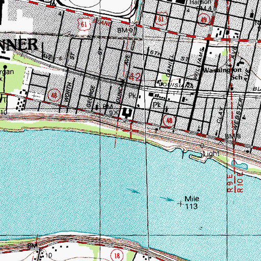 Topographic Map of Stephen J Barbre Middle School, LA