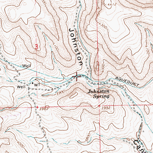Topographic Map of Hackberry Canyon, AZ