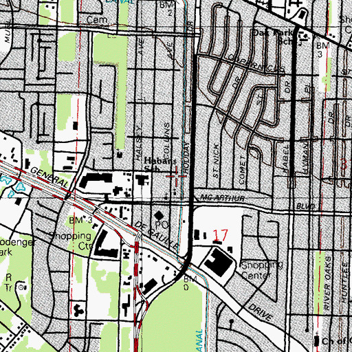 Topographic Map of United States Border Patrol, LA