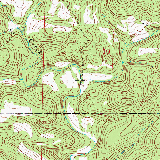 Topographic Map of Shaddock Branch, AR