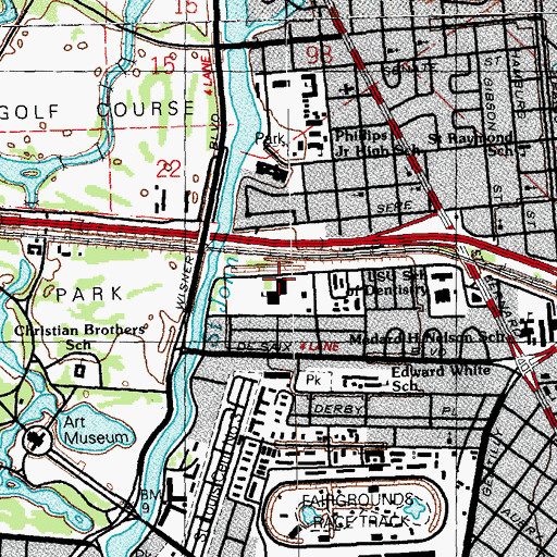 Topographic Map of Louisiana State University School of Dentistry, LA