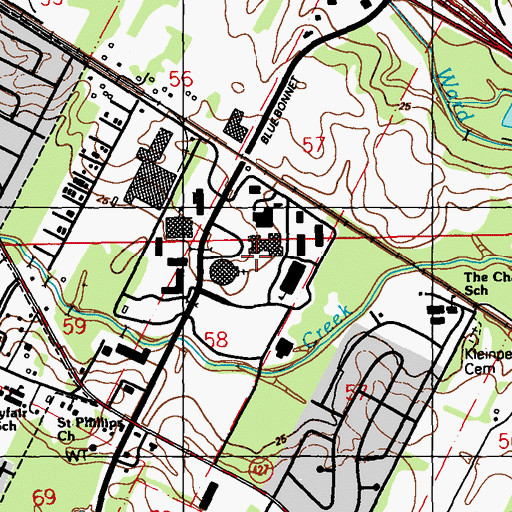 Topographic Map of Jimmy Swaggart Ministeries, LA
