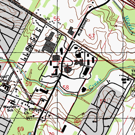 Topographic Map of The Family Worship Center, LA