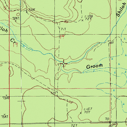 Topographic Map of Groom Slash, LA