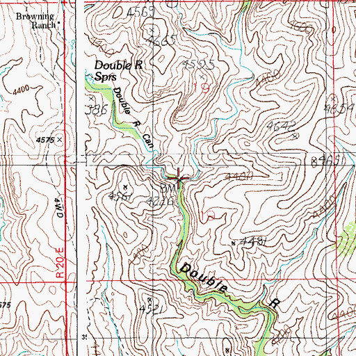 Topographic Map of Hackberry Canyon, AZ