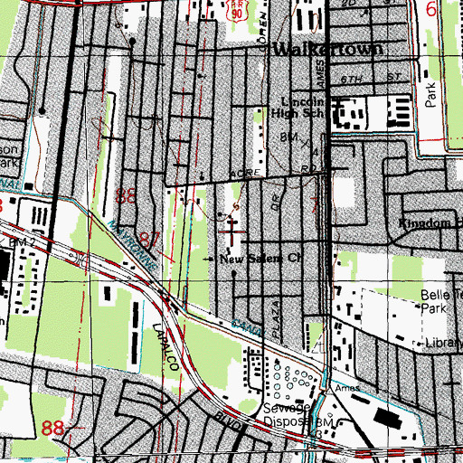 Topographic Map of Julian School (historical), LA