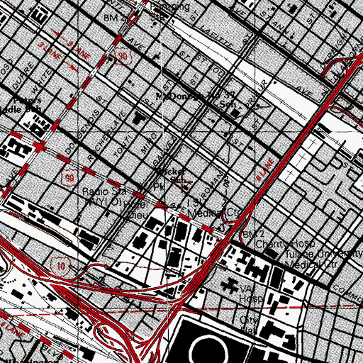 Topographic Map of Albert Wicker School, LA