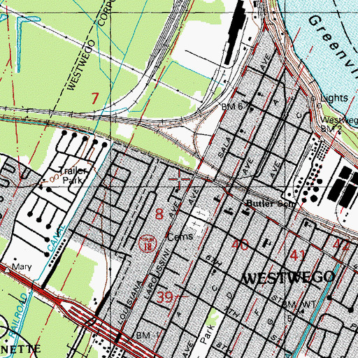 Topographic Map of Norton School (historical), LA