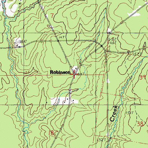 Topographic Map of Robinson, LA