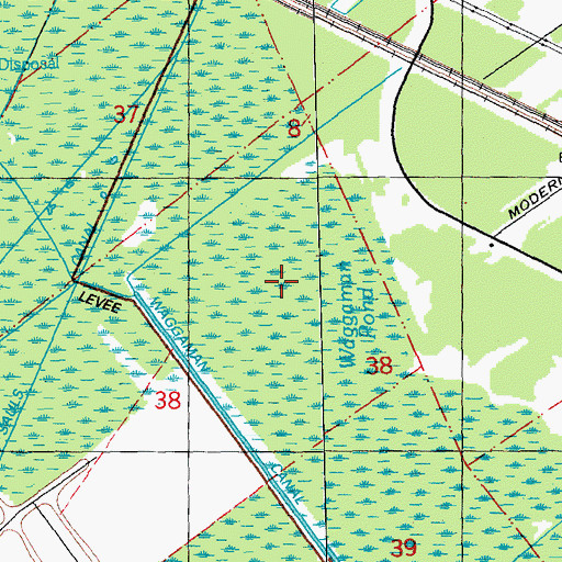 Topographic Map of Waggaman Pond (historical), LA