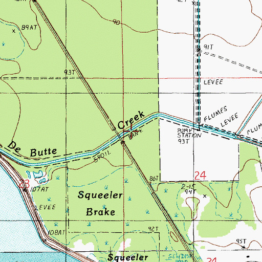 Topographic Map of Ward Brake, LA
